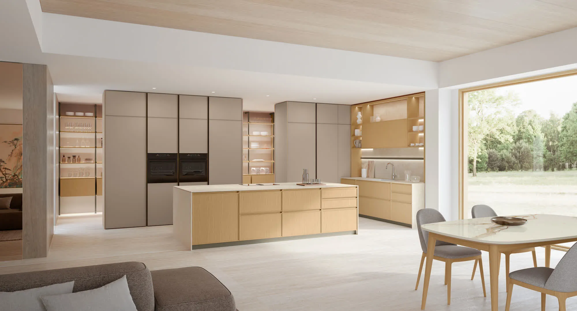 Cucina contemporanea con isola